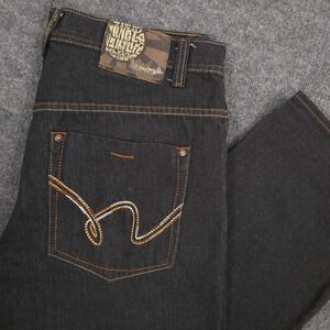 Y2K 5ive Jungle Jeans Mens 38X26* Black Straight Loose Baggy Hip Hop Skater